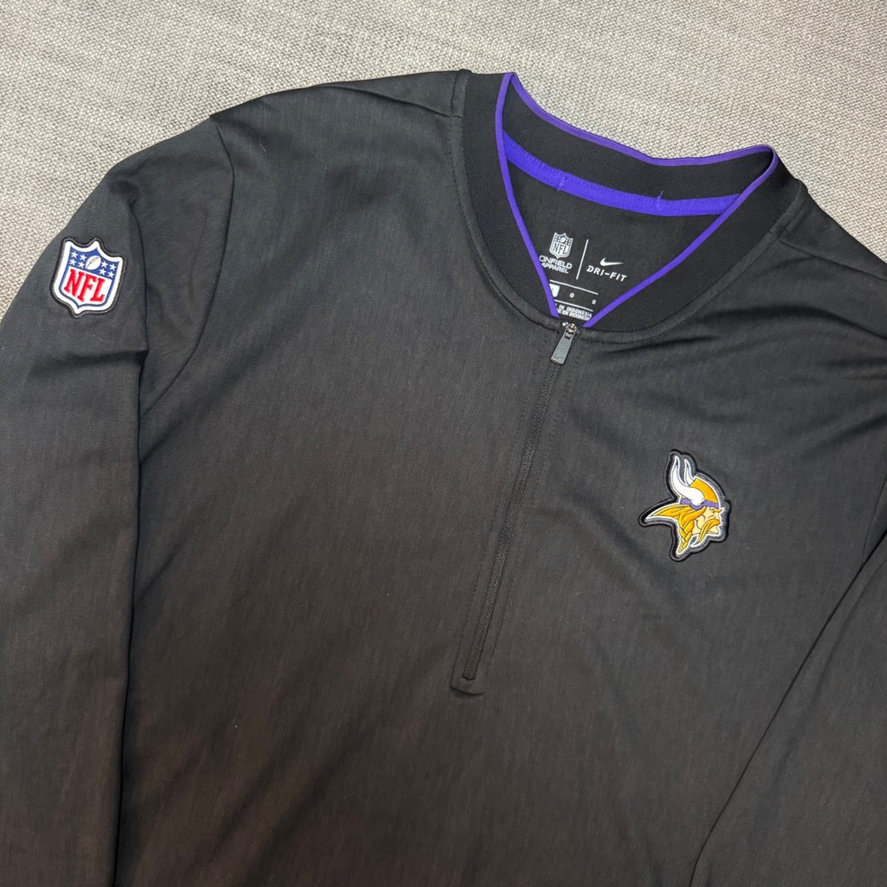 Nike Dri-FIT Minnesota Vikings On-Field Quarter Zip Pullover Men's Large